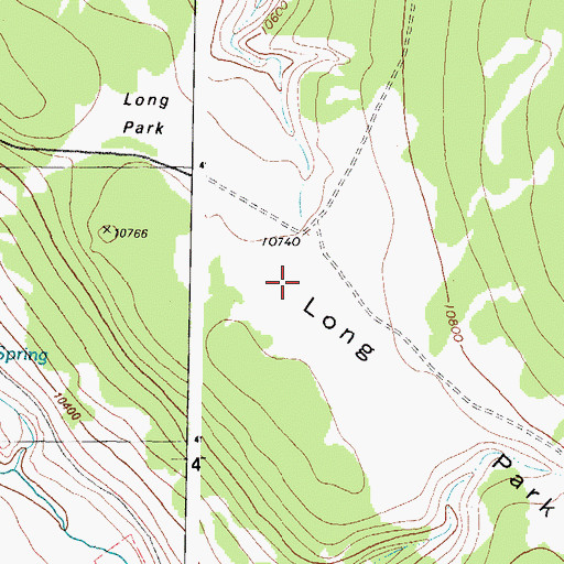 Topographic Map of Long Park, CO
