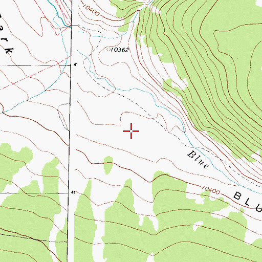Topographic Map of Blue Park, CO