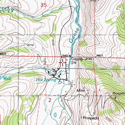 Topographic Map of Wagon Wheel Ranch, CO