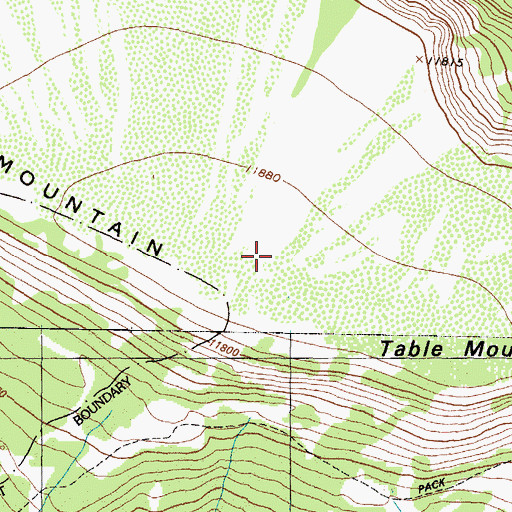 Topographic Map of Table Mountain, CO