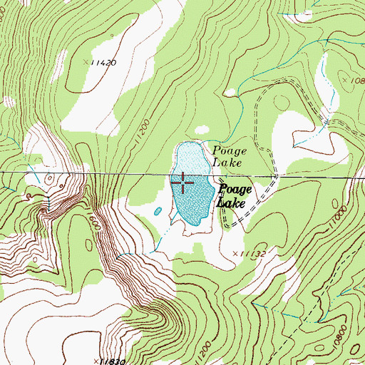 Topographic Map of Poage Lake, CO