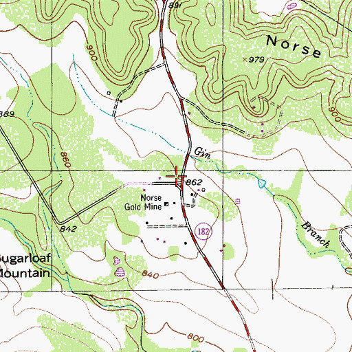 Topographic Map of Norse, TX