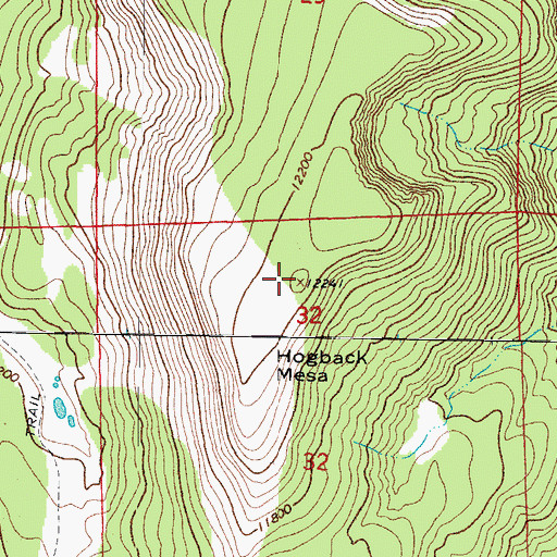 Topographic Map of Hogback Mesa, CO