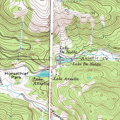 Topographic Map of Lake De Nolda, CO