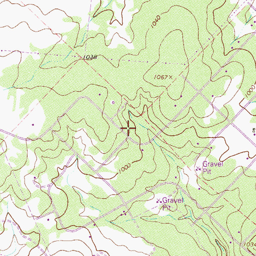 Topographic Map of Royal Forest, TX