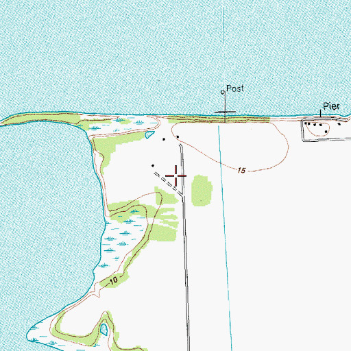 Topographic Map of Alamo Beach, TX