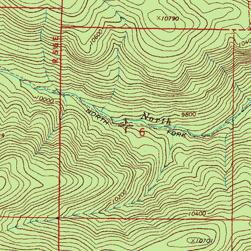 Topographic Map of North Fork Dry Creek Trail, CO