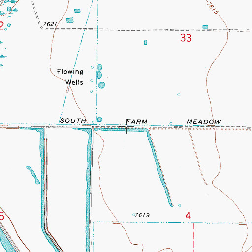 Topographic Map of South Farm Meadow Ditch, CO