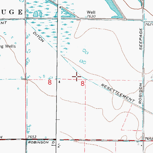 Topographic Map of Resettlement Ditch, CO