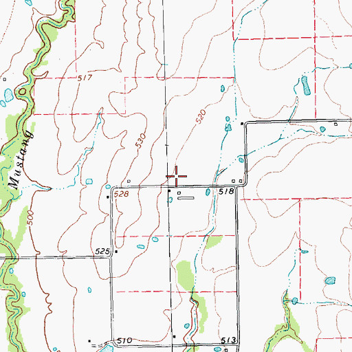 Topographic Map of Meadowview, TX