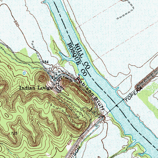 Topographic Map of Kimball (historical), TX