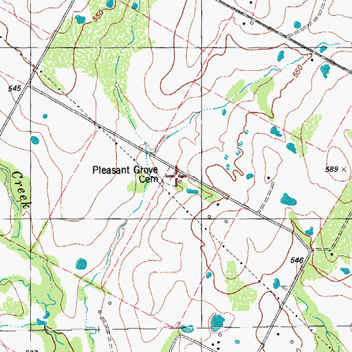 Topographic Map of Pleasant Grove (historical), TX
