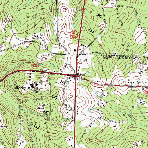 Topographic Map of Sexton City, TX