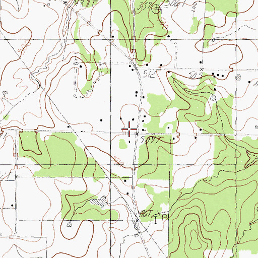 Topographic Map of Primrose, TX