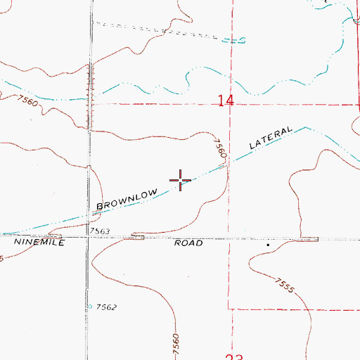 Topographic Map of Brownlow Lateral, CO