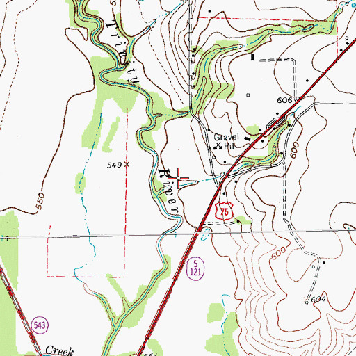 Topographic Map of Parris (historical), TX
