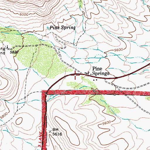 Topographic Map of Pinery (historical), TX