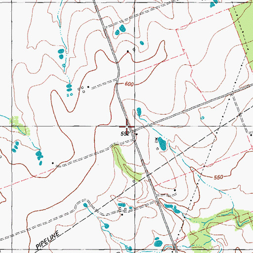 Topographic Map of Type, TX