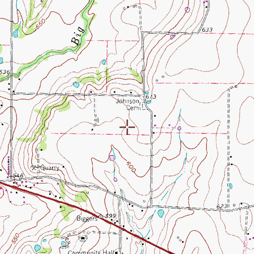 Topographic Map of Biggers (historical), TX