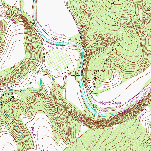 Topographic Map of Buffalo Springs (historical), TX