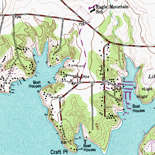 Topographic Map of Lakeview, TX