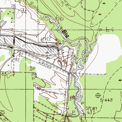 Topographic Map of Lake Water Wheel, TX