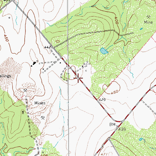 Topographic Map of Deweesville, TX