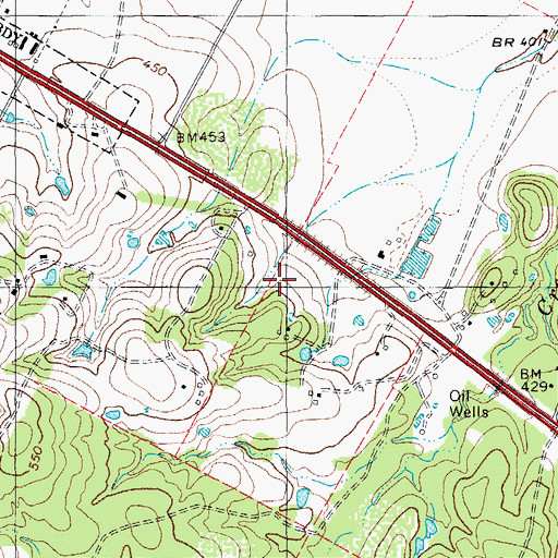 Topographic Map of Elysium, TX