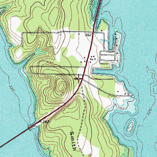 Topographic Map of Dogwood City, TX