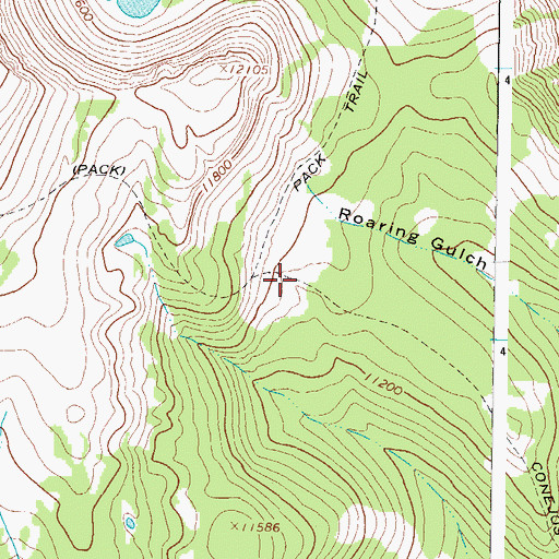 Topographic Map of Conejos Trail, CO