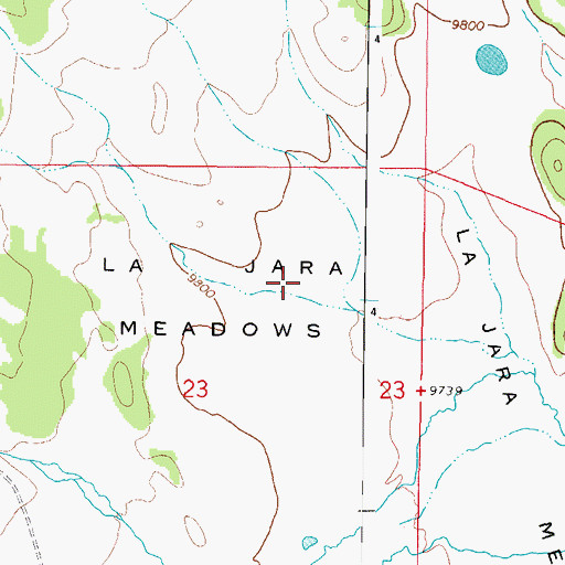 Topographic Map of La Jara Meadows, CO