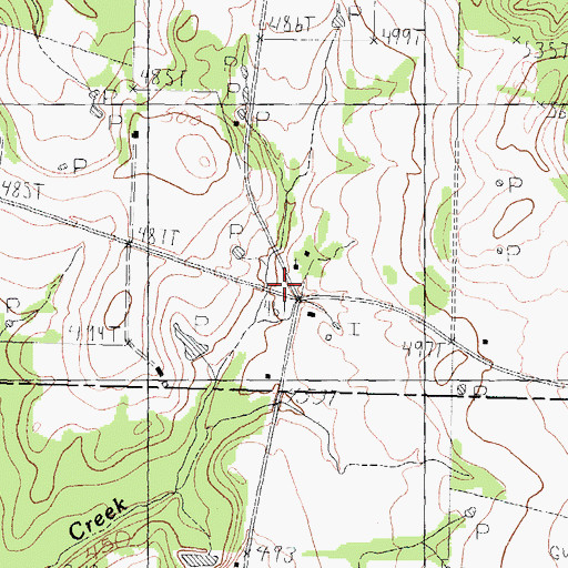 Topographic Map of Mars, TX