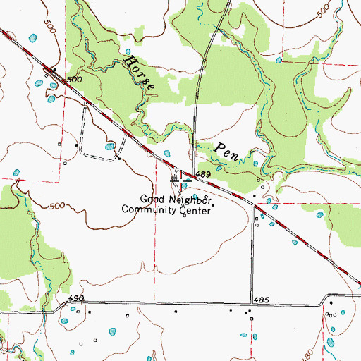 Topographic Map of Good Neighbor, TX