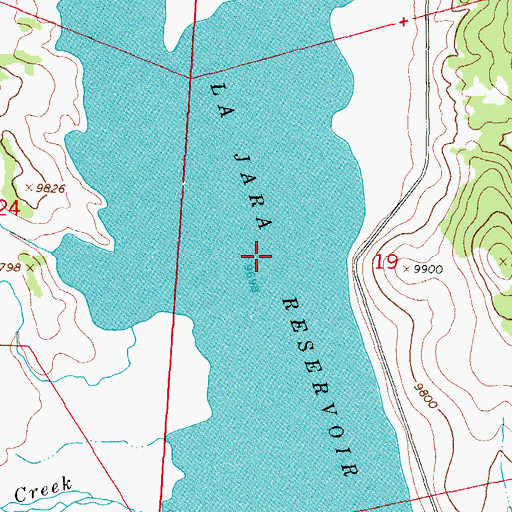 Topographic Map of La Jara Reservoir, CO