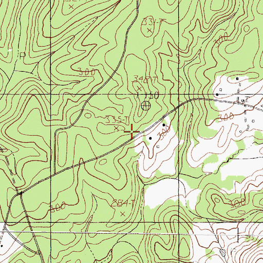 Topographic Map of Kiam, TX