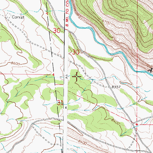 Topographic Map of Alamosa Creek Canal, CO