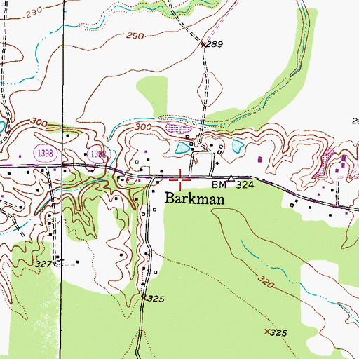 Topographic Map of Red Bank, TX