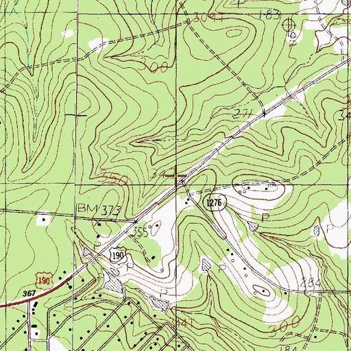 Topographic Map of New Camp Ruby, TX