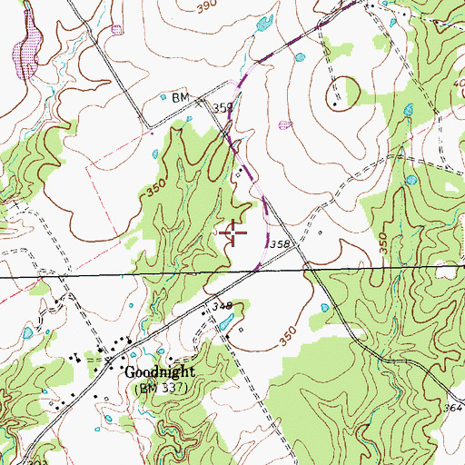 Topographic Map of Samaria, TX