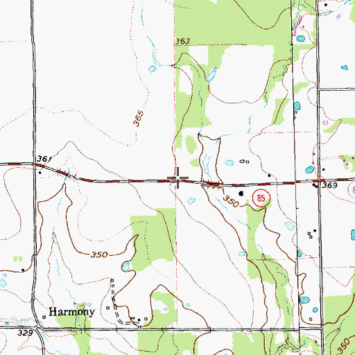 Topographic Map of Aley, TX