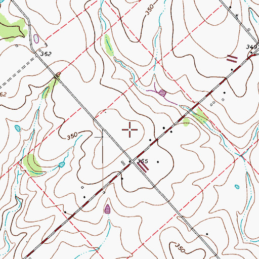Topographic Map of Schoolland, TX