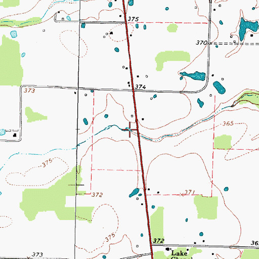 Topographic Map of Lakeview, TX