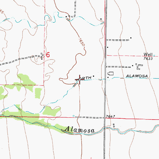 Topographic Map of North Alamosa Ditch, CO