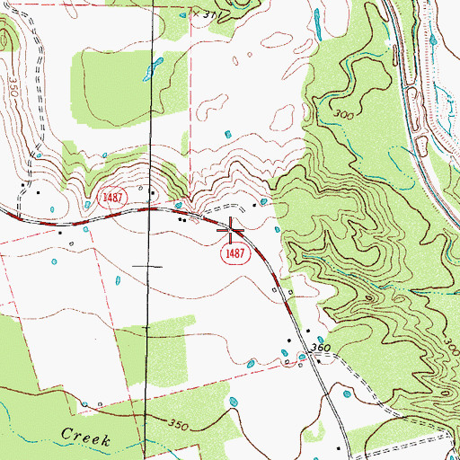 Topographic Map of Maple, TX