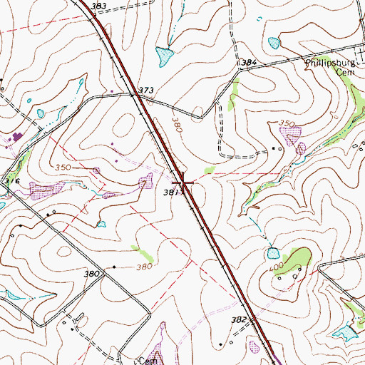 Topographic Map of New Wehdem, TX