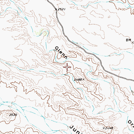 Topographic Map of Glenn Springs (historical), TX