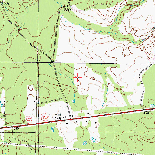 Topographic Map of Asia, TX