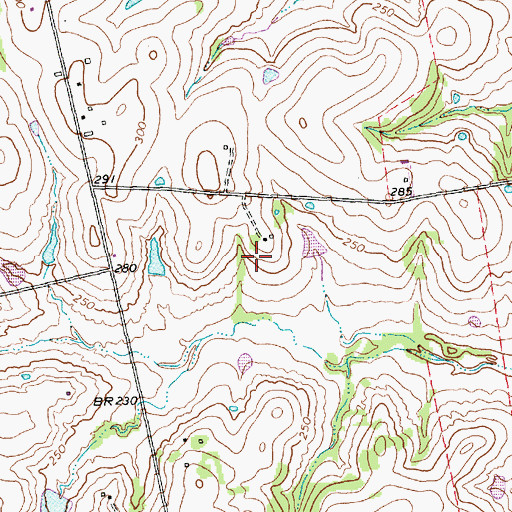 Topographic Map of Sempronius (historical), TX