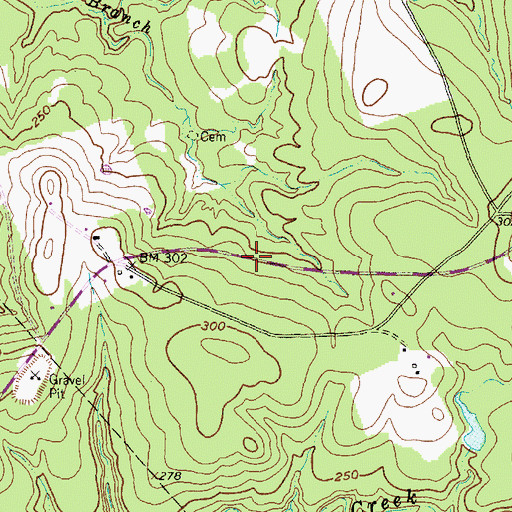 Topographic Map of Patonia, TX
