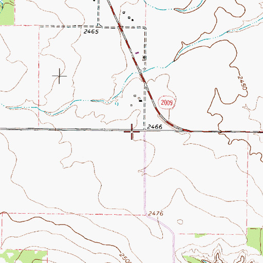 Topographic Map of Whitestar, TX